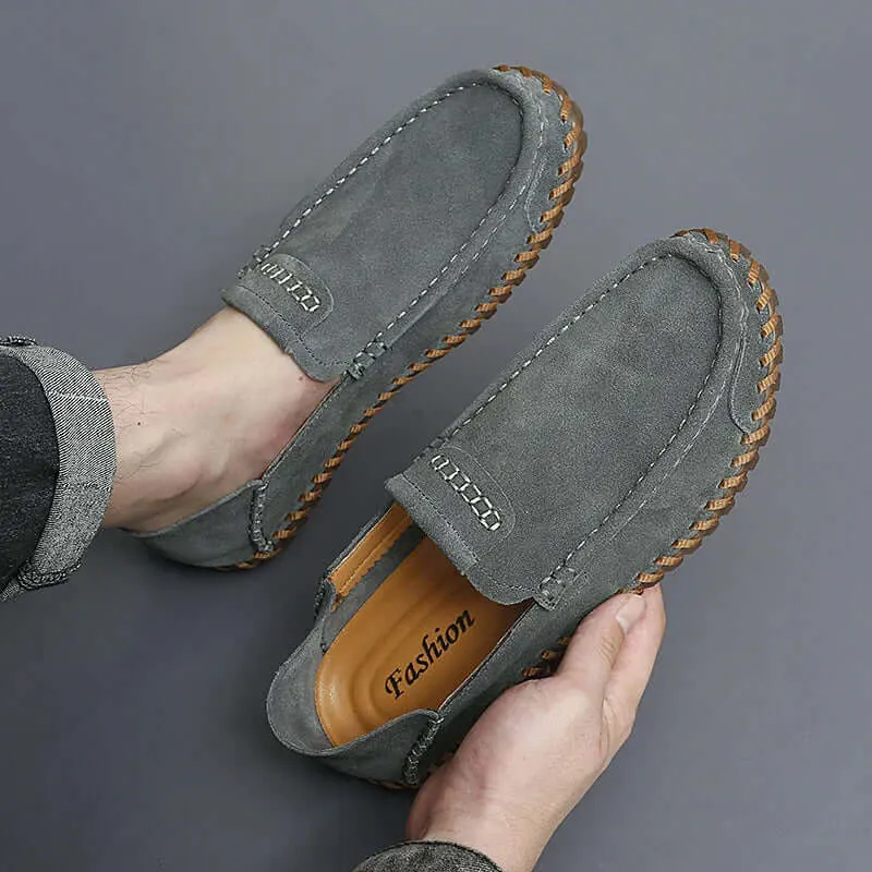Men's Premium Suede Leather Loafers – Classic Slip