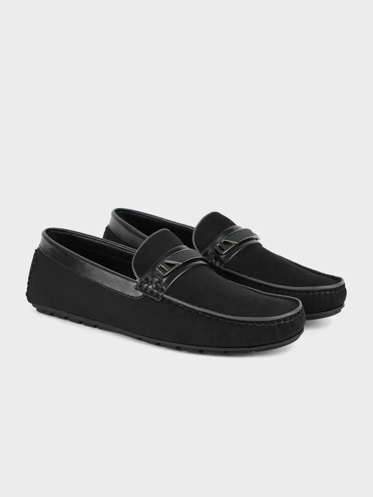 Mens "PIONEE" Adorned Moccasin Shoes