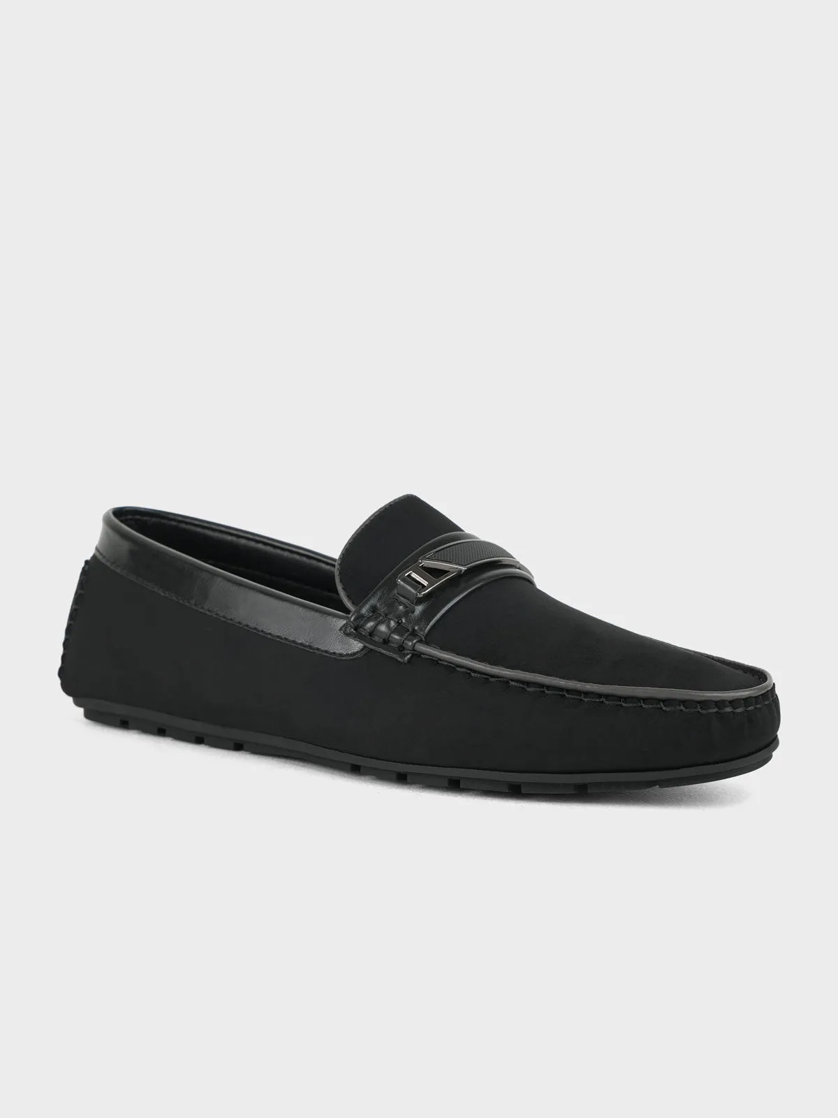 Mens "PIONEE" Adorned Moccasin Shoes
