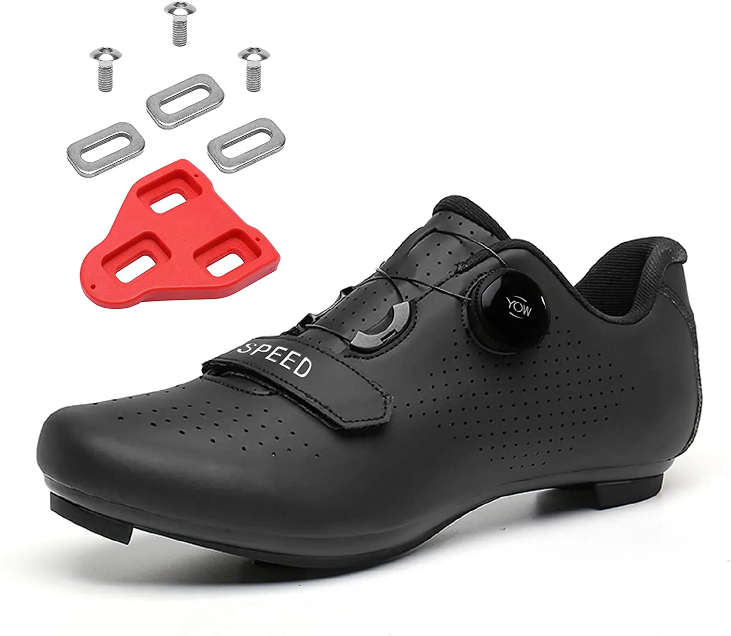 Mens Womens Riding Cycling Shoes Delta Cleat Set Compatible with SPD Road Bike for Indoor Peloton & Outdoor Road Racing Lock Pedal Bike