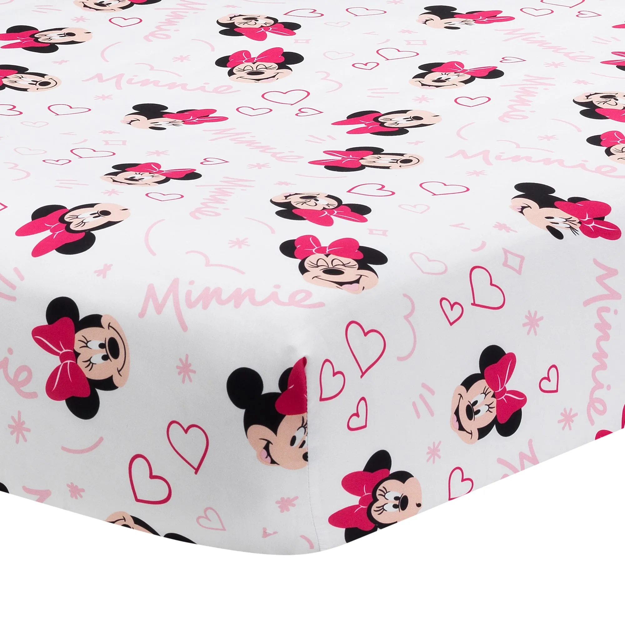 Minnie Mouse Love Fitted Crib Sheet