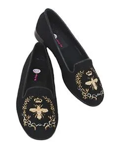 Misses Needlepoint Loafer Queen Bee |Designs by Lillie