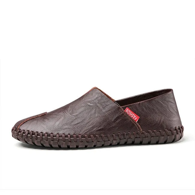 MIXIDELAI Size 38~50 High Quality Genuine Leather Men Shoes Soft Moccasins Loafers Fashion Brand Men Casual Comfy Driving Shoes
