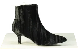 Monsoon Black Mila Velvet Kitten Heel Boots UK 7 EU 40 👠