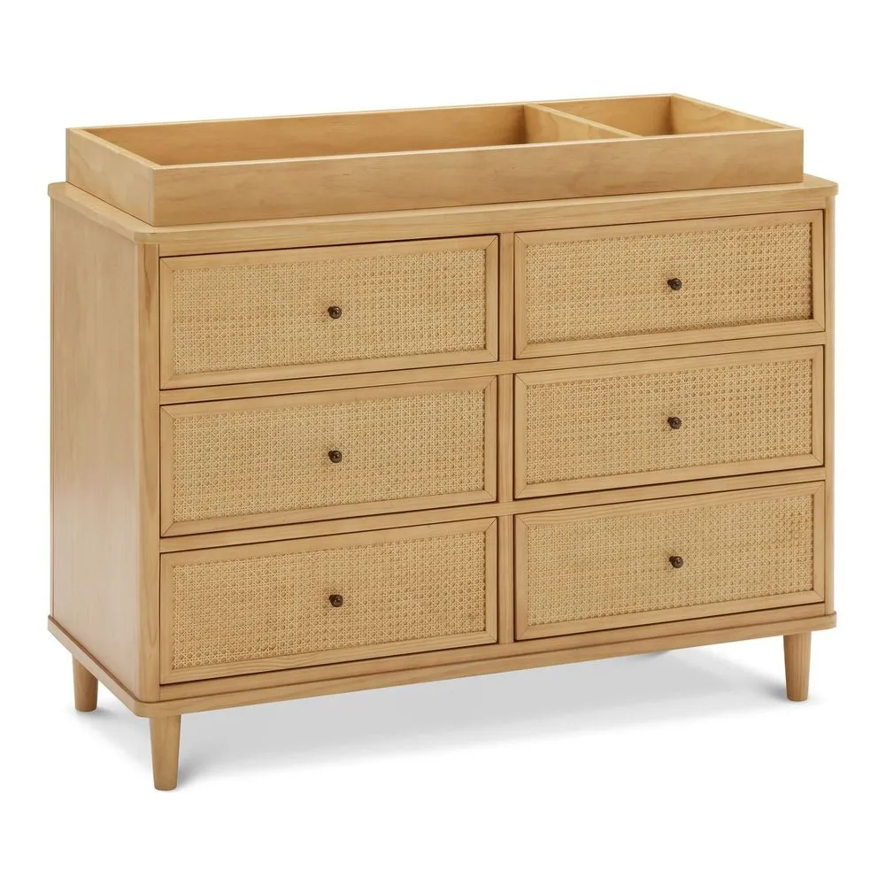 Namesake Marin Cane Convertible Crib and 6-Drawer Dresser Nursery Set