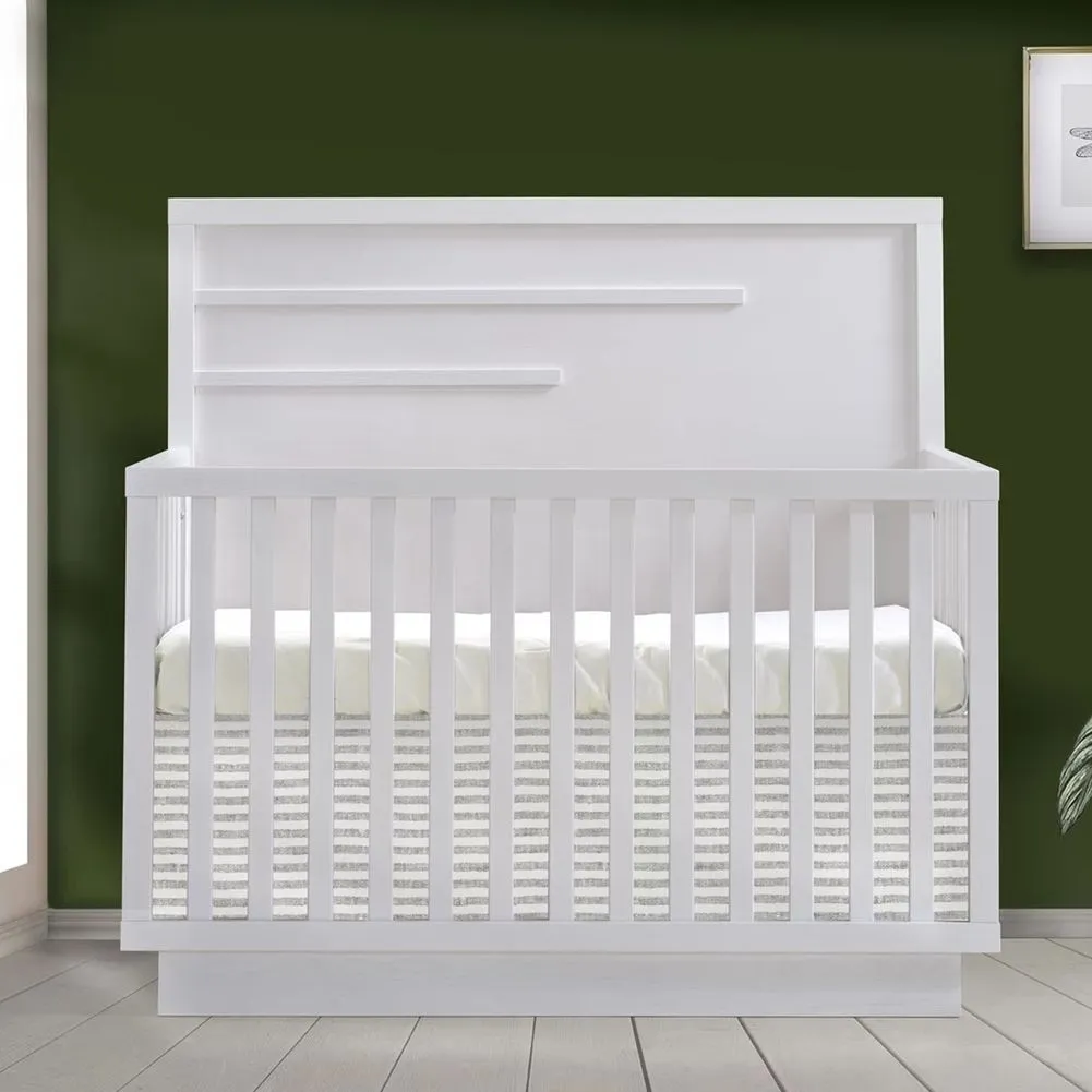 Natart Signature Series Como 4-in-1 Convertible Crib with Horizontal Molding