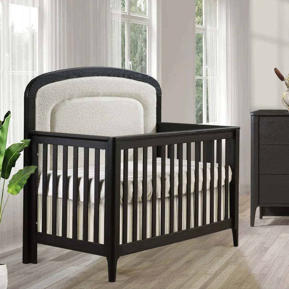 Natart Signature Series Palo Convertible Crib with Upholstered Panel