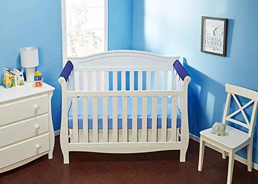 Navy Crib Rail Guard - 2 Piece