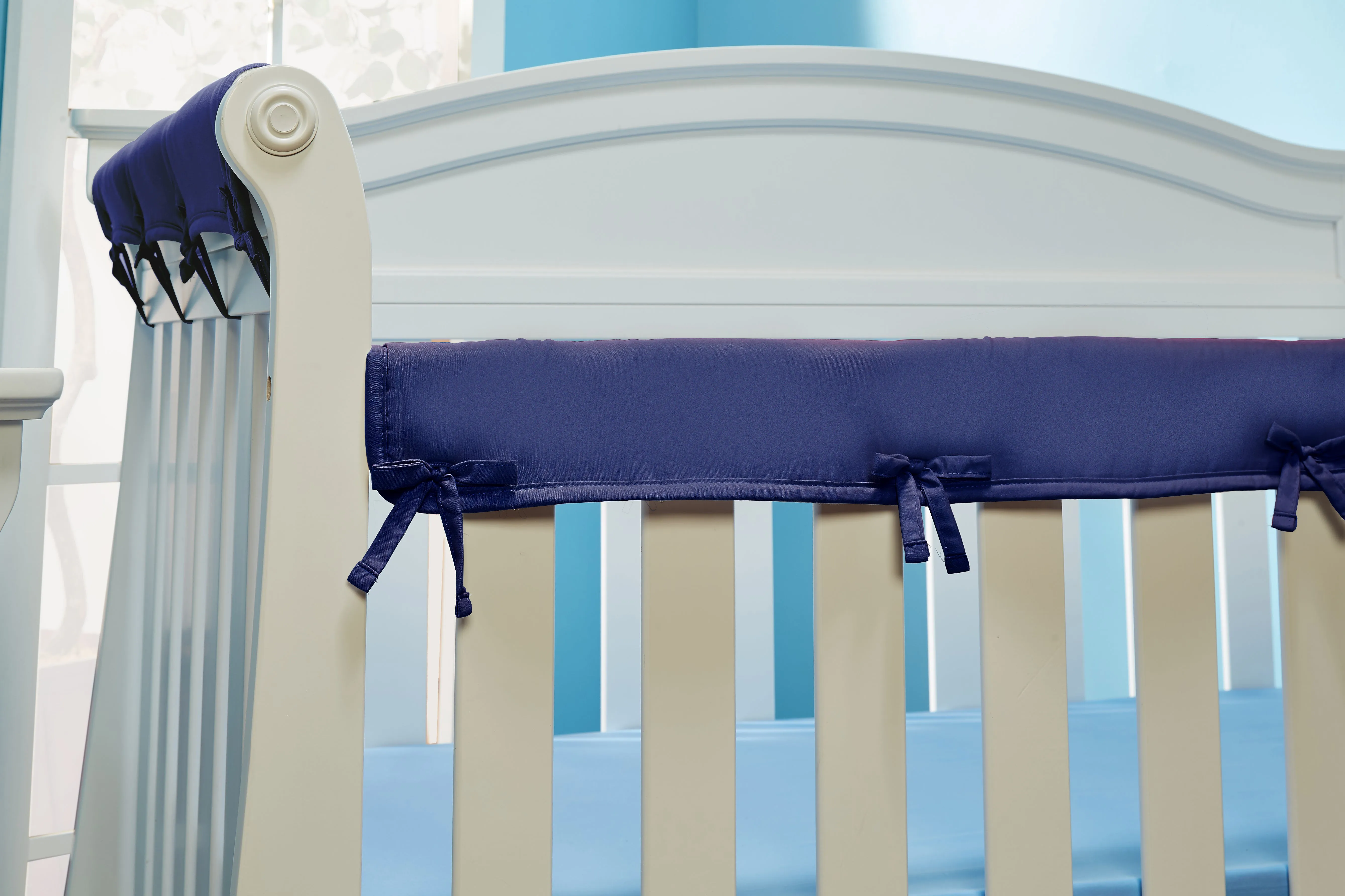 Navy Padded Crib Railguard - 1 Pack