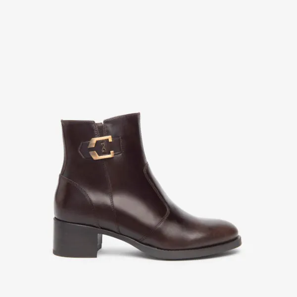 NEROGIARDINI WOMEN ANKLE BOOTS IN BLACK AND DARK BROWN