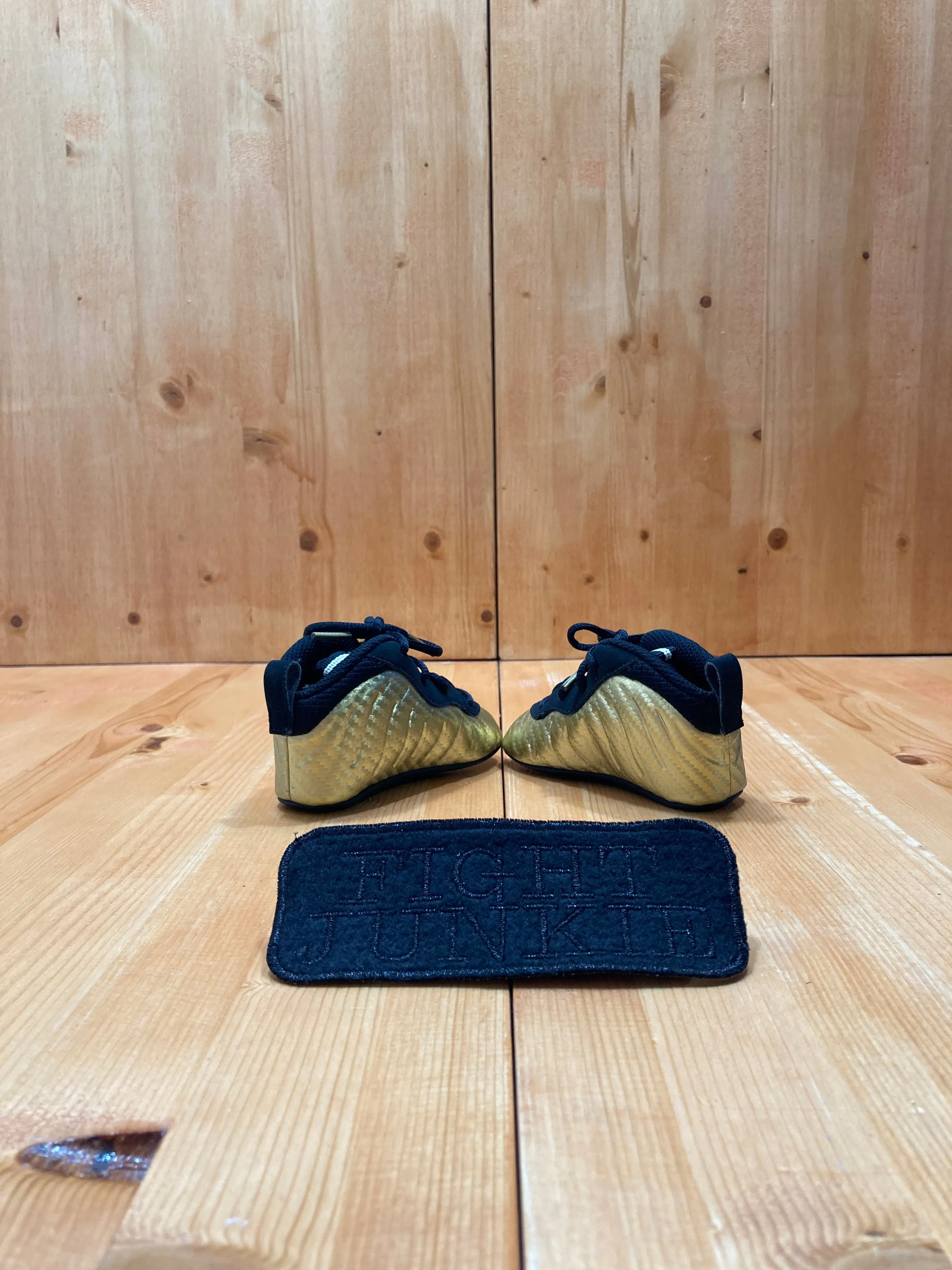 NEW! NIKE LIL POSITE PRO CB Infant Baby Size 4C Shoes Sneakers Gold Black 643145-701