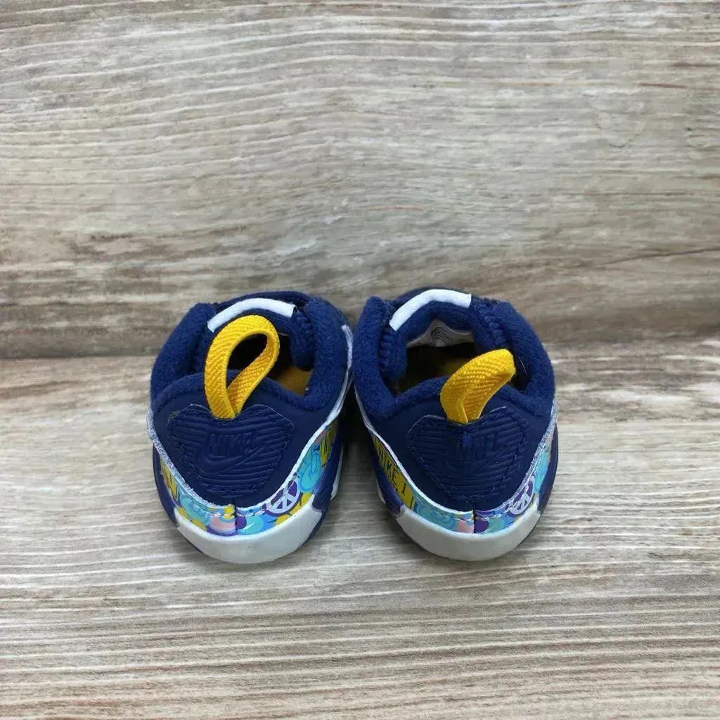 Nike Air Max 90 Crib Shoes 'Flower Peace' sz 3c