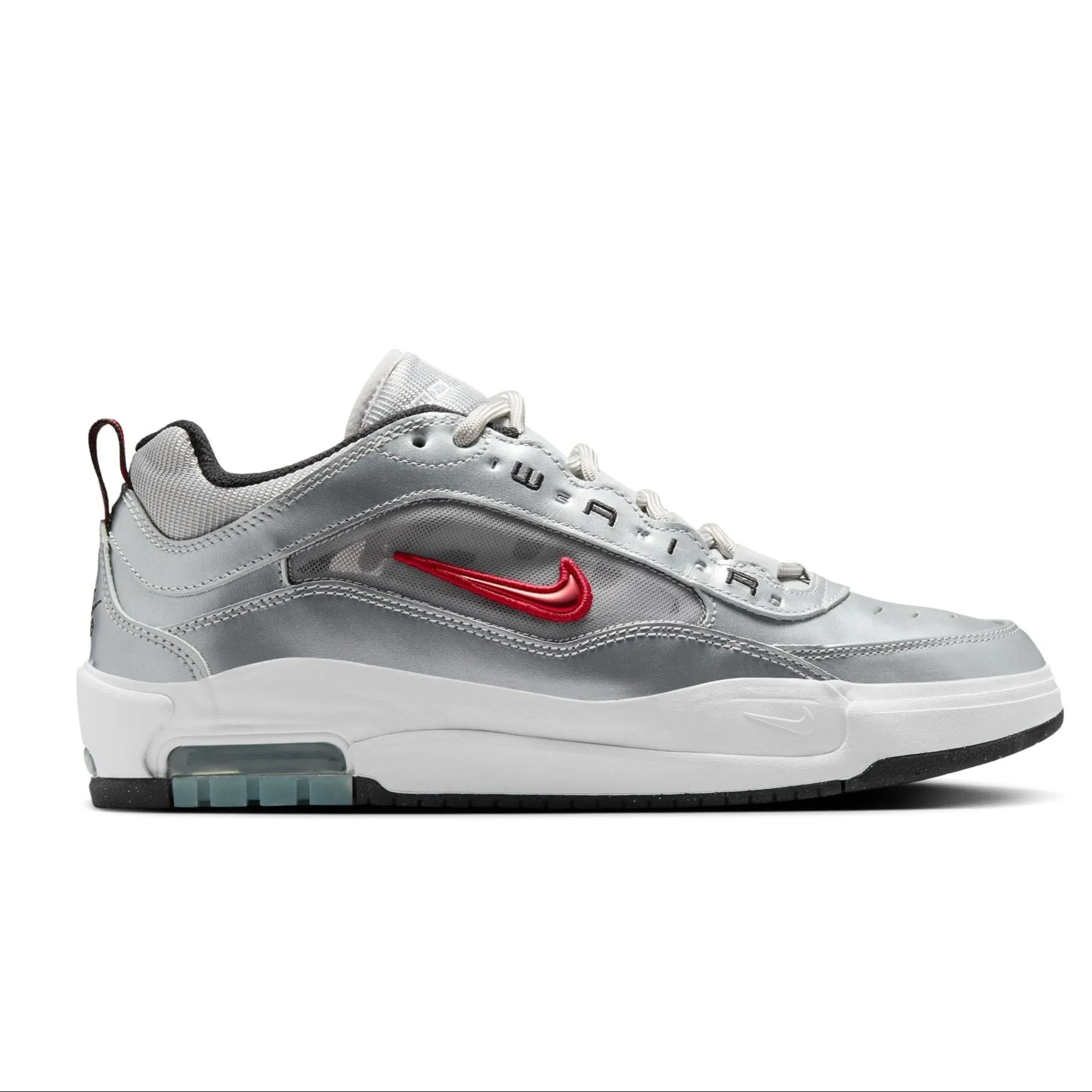 Nike SB Air Max Ishod Premium "Silver Bullet" - Metallic Silver/Varsity Red