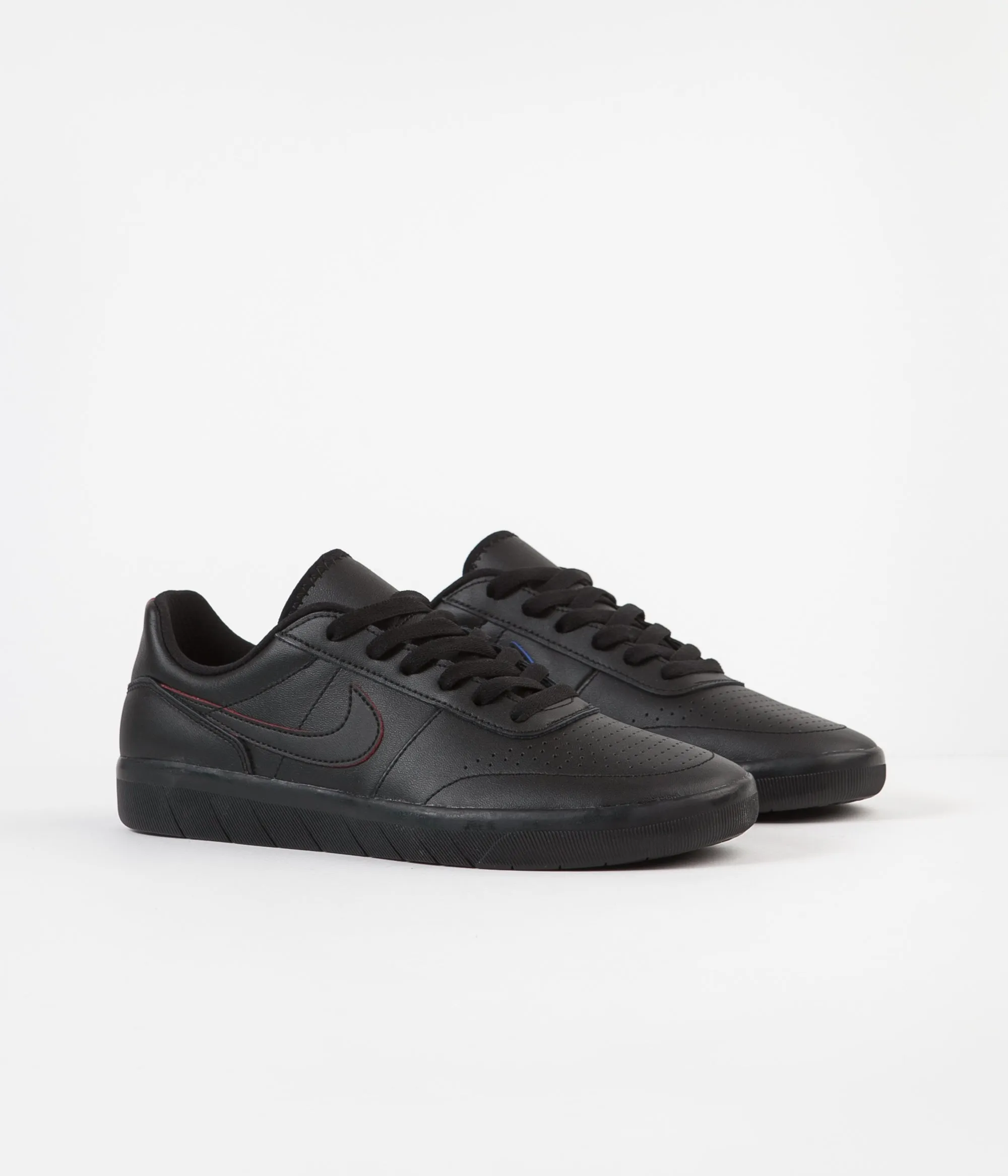 Nike SB Team Classic Premium Shoes - Black / Black - University Red - Pacific Blue