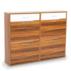 NNEDPE Shoe Cabinet Organizer Storage Rack 1200 x 240 x 920 - Brown