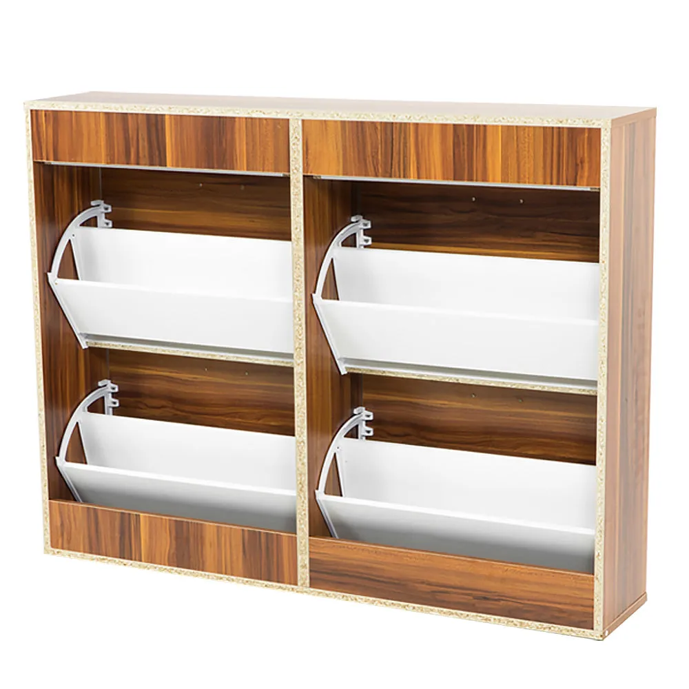 NNEDPE Shoe Cabinet Organizer Storage Rack 1200 x 240 x 920 - Brown