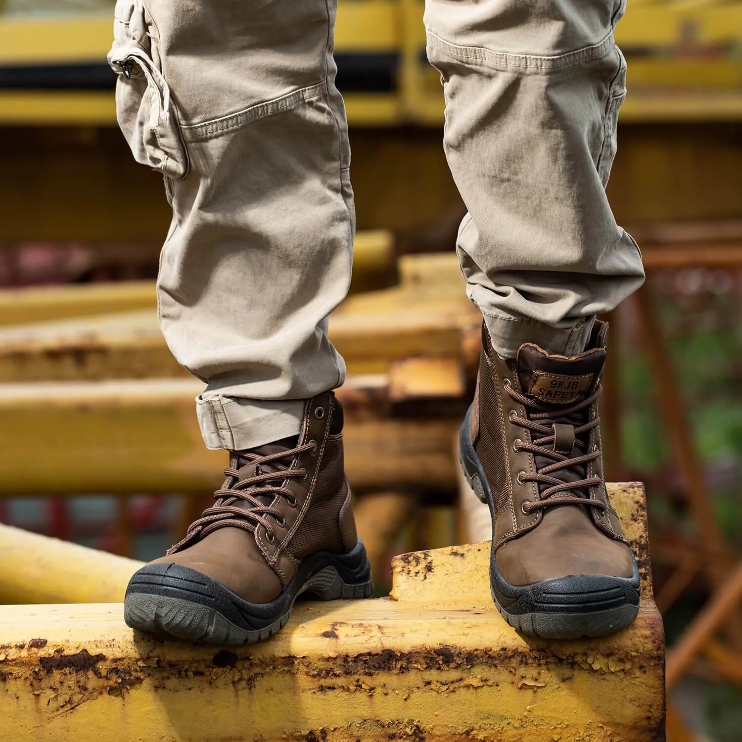 Non-Slip Puncture Resistant Waterproof Winter Steel Toe Work Boots TFWMGV