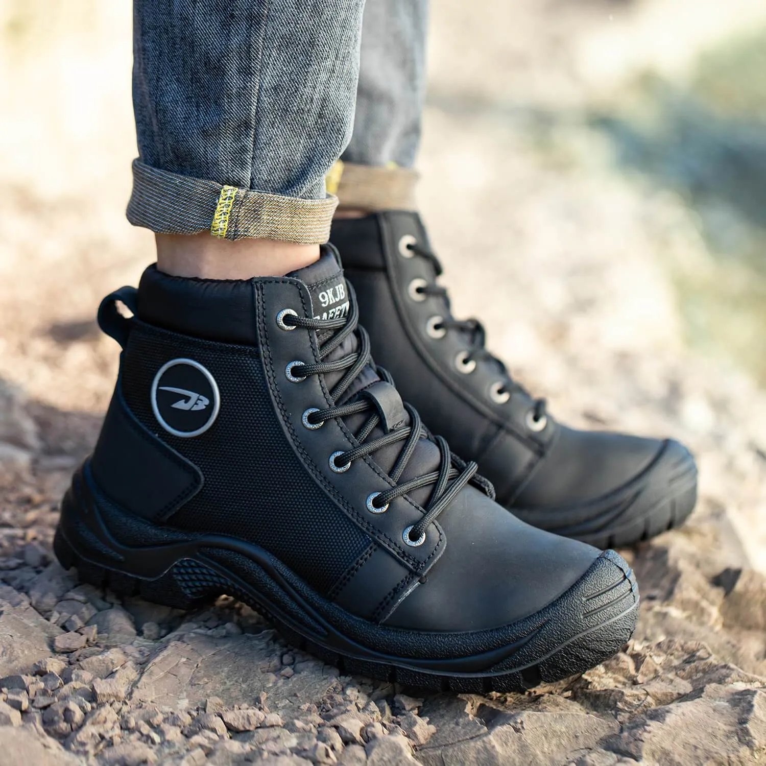 Non-Slip Puncture Resistant Waterproof Winter Steel Toe Work Boots TFWMGV