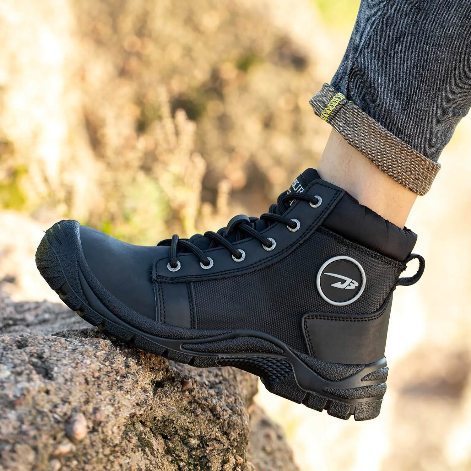 Non-Slip Puncture Resistant Waterproof Winter Steel Toe Work Boots TFWMGV
