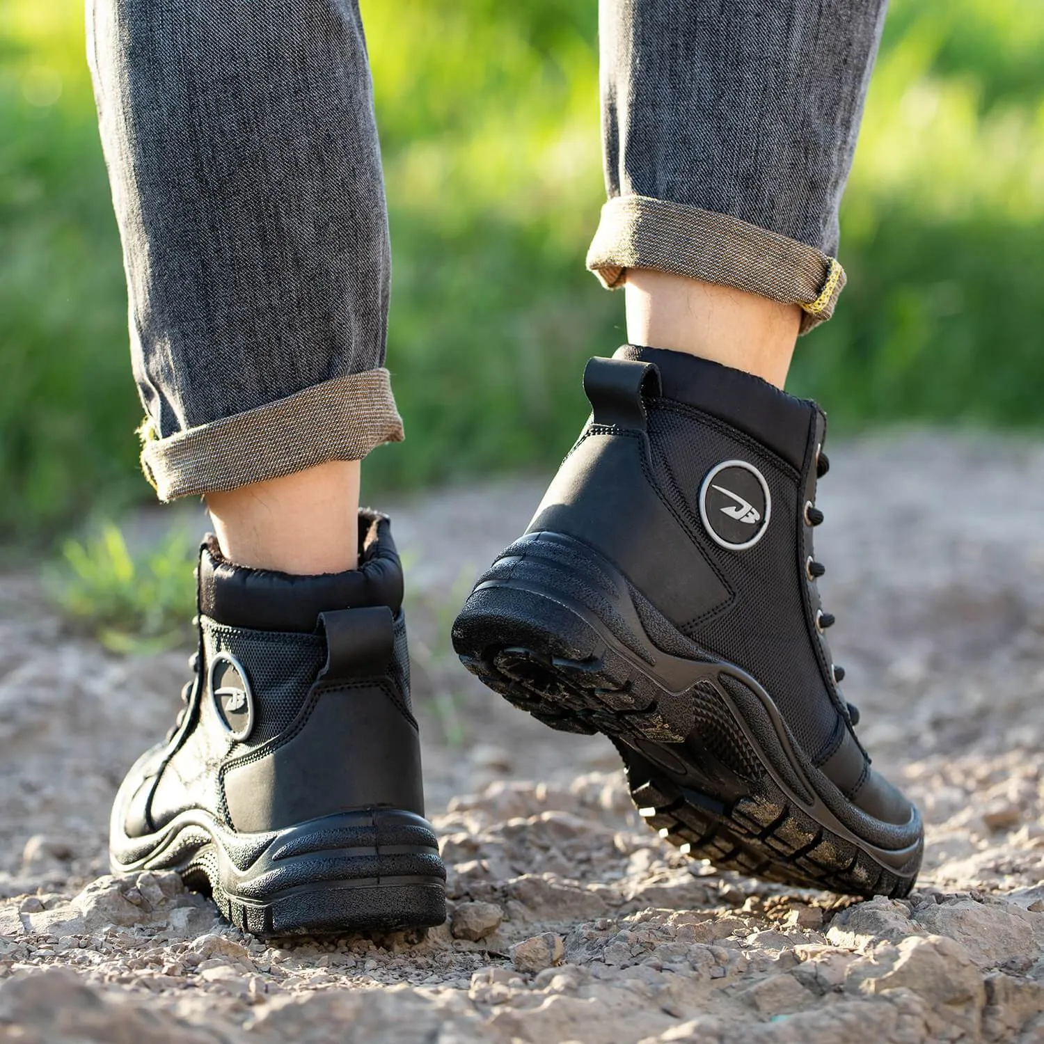 Non-Slip Puncture Resistant Waterproof Winter Steel Toe Work Boots TFWMGV