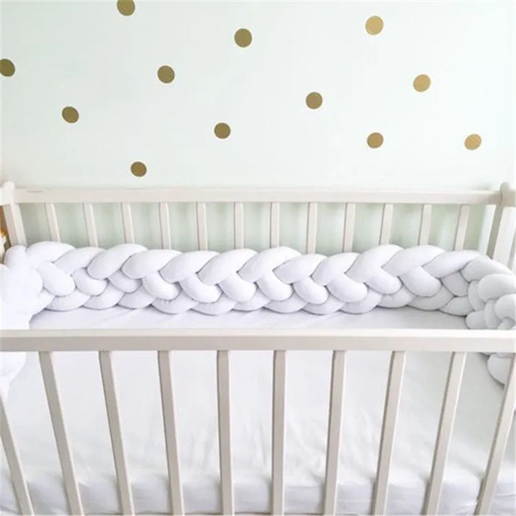 Nordic Style Plush Stuffer Long Knotted Braid Pillow Baby Crib Bumper Cushion Set Baby Room Decoration Gift Plush Knot Pillow