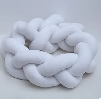 Nordic Style Plush Stuffer Long Knotted Braid Pillow Baby Crib Bumper Cushion Set Baby Room Decoration Gift Plush Knot Pillow