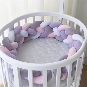 Nordic Style Plush Stuffer Long Knotted Braid Pillow Baby Crib Bumper Cushion Set Baby Room Decoration Gift Plush Knot Pillow