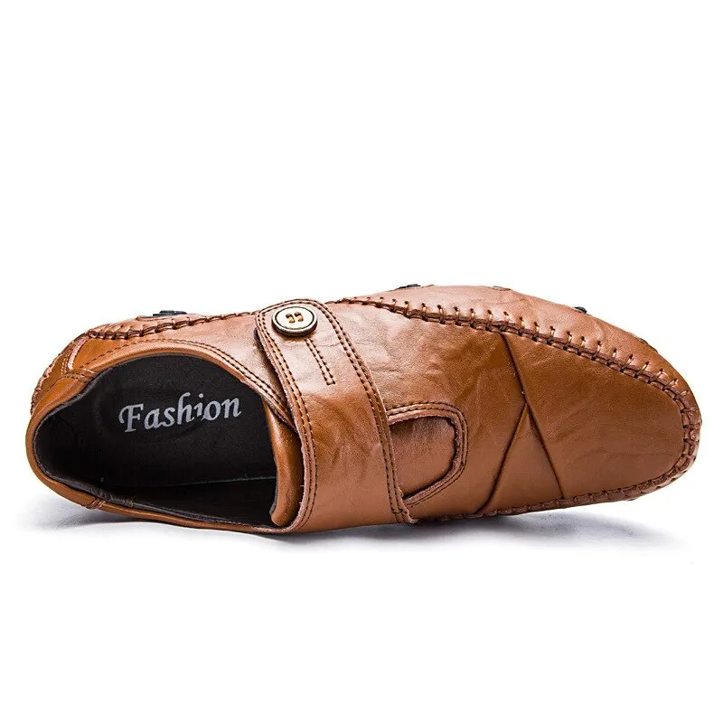 NPEZKGC Genuine Leather Men Casual Shoes Luxury Brand Mens Loafers Moccasins Breathable Driving Shoes Zapatos Hombre
