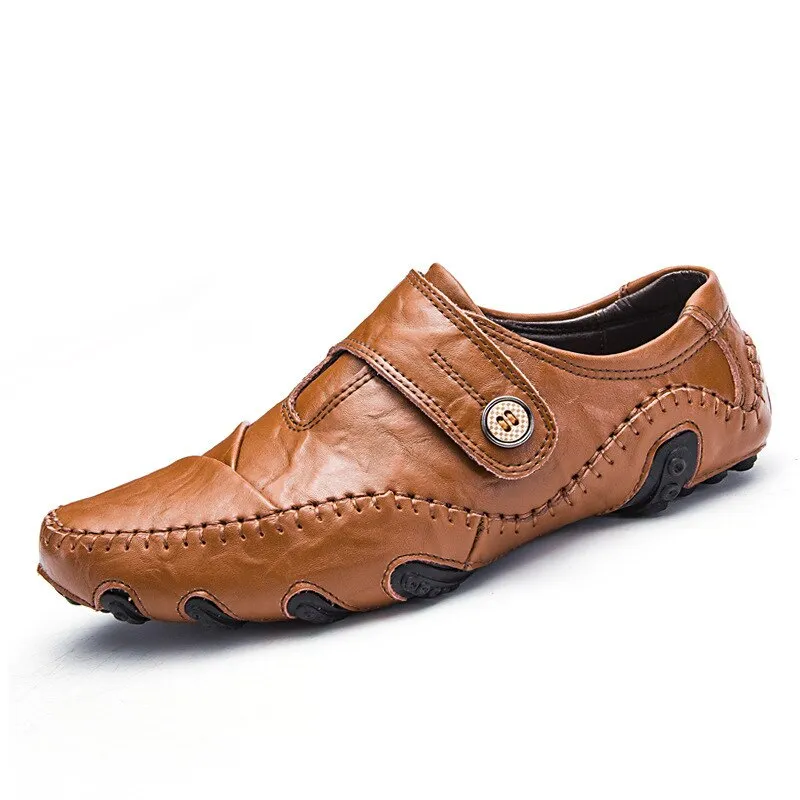 NPEZKGC Genuine Leather Men Casual Shoes Luxury Brand Mens Loafers Moccasins Breathable Driving Shoes Zapatos Hombre