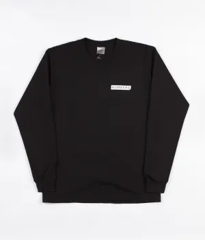 Numbers Mitered Logotype Long Sleeve T-Shirt - Black