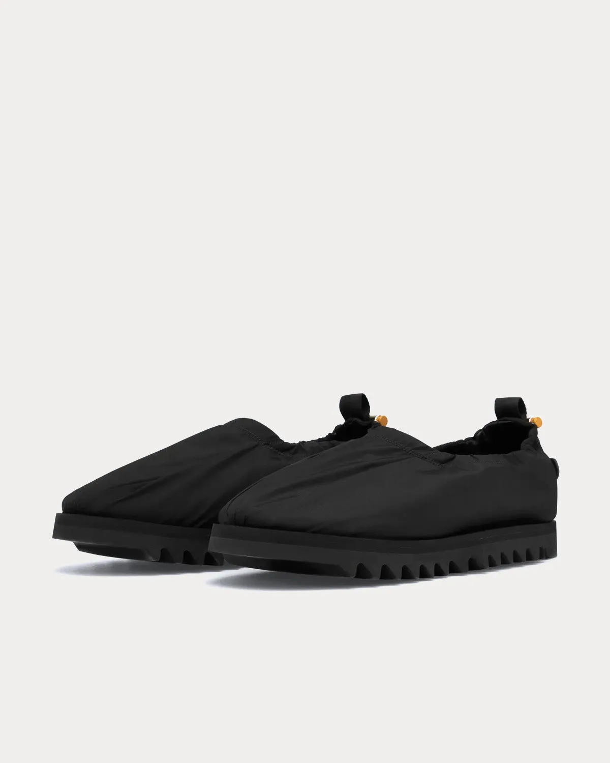 Nylon Loafers Black Slip Ons