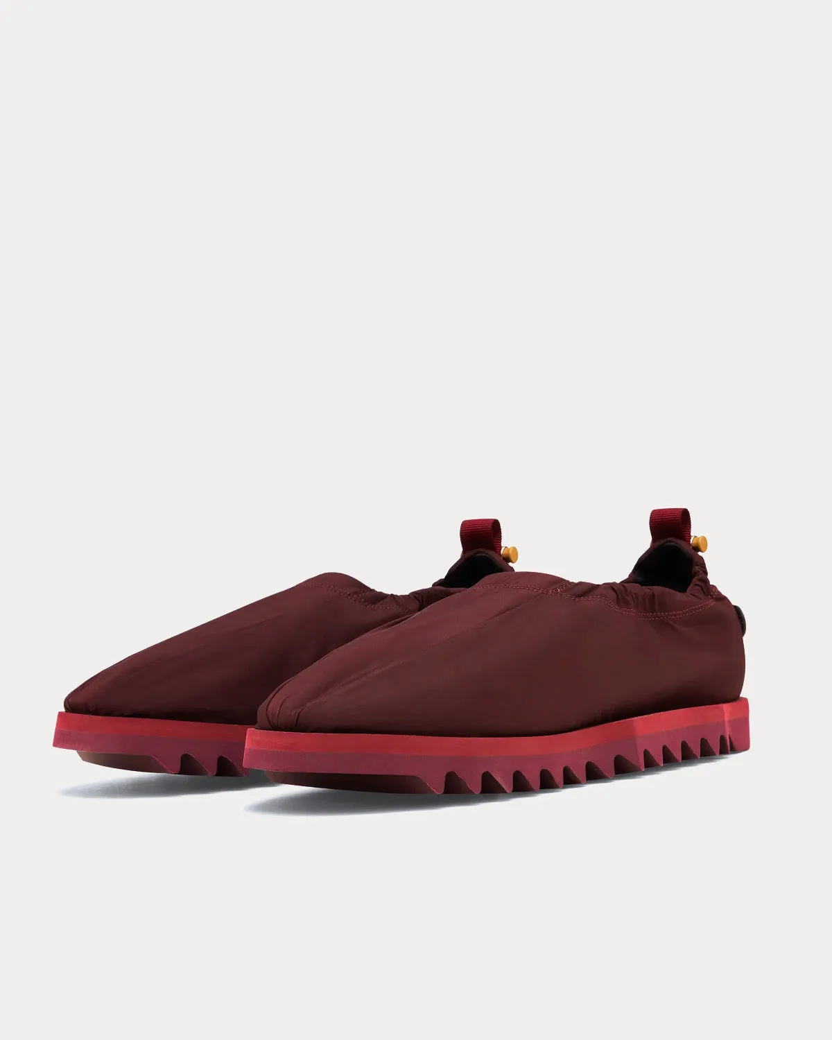 Nylon Loafers Red Slip Ons