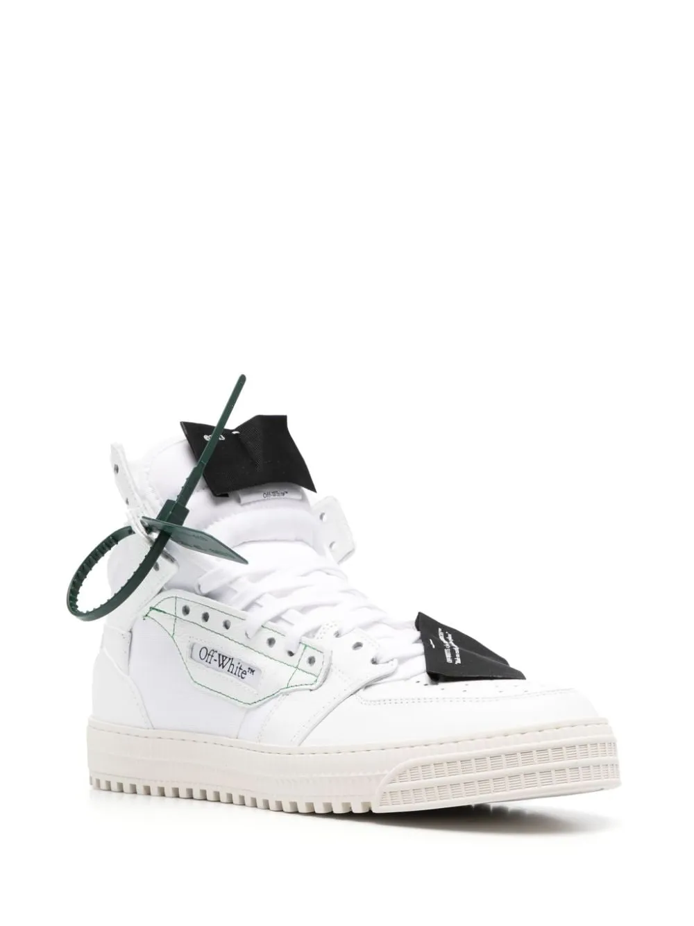 Off-White Off Court Calf Lather High-Top Sneakers