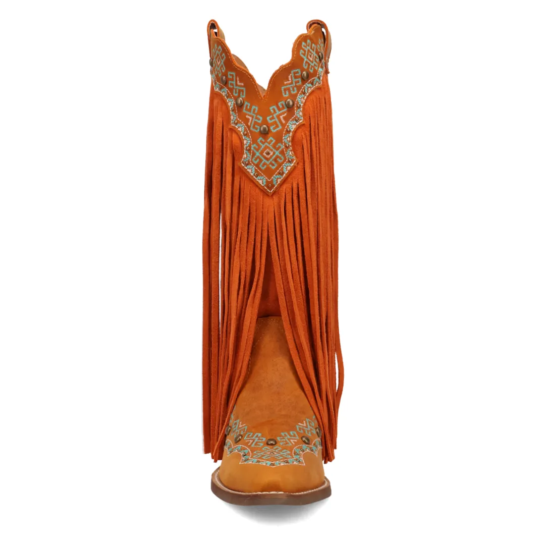 Online Exclusive | Dingo | Tequila Sunrise Suede Boots in Rust **PREORDER
