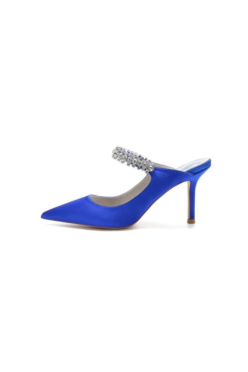Party Pointed Toe Crystal Strap High Heels