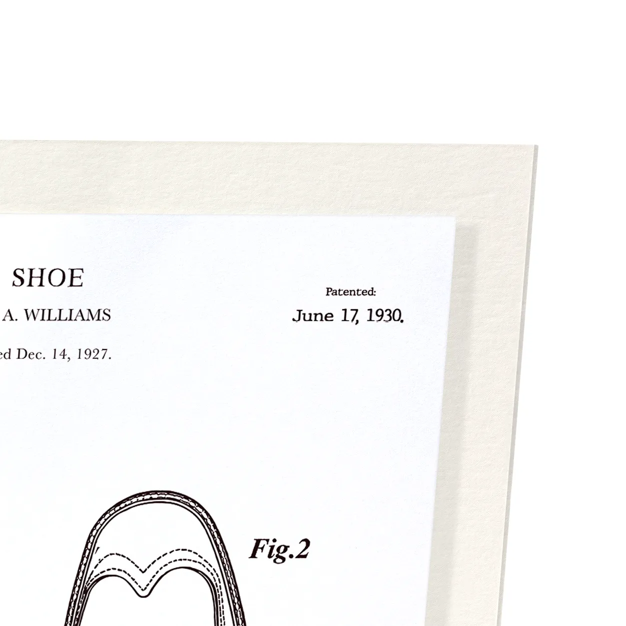 Patent of golf shoes (1930) (Pack of 2 prints)