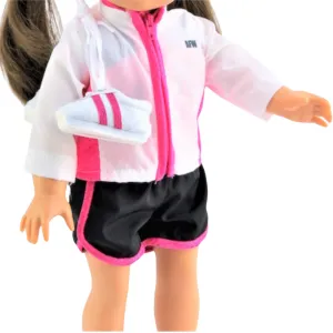 Pink and Black Track Outfit for 18-inch dolls
