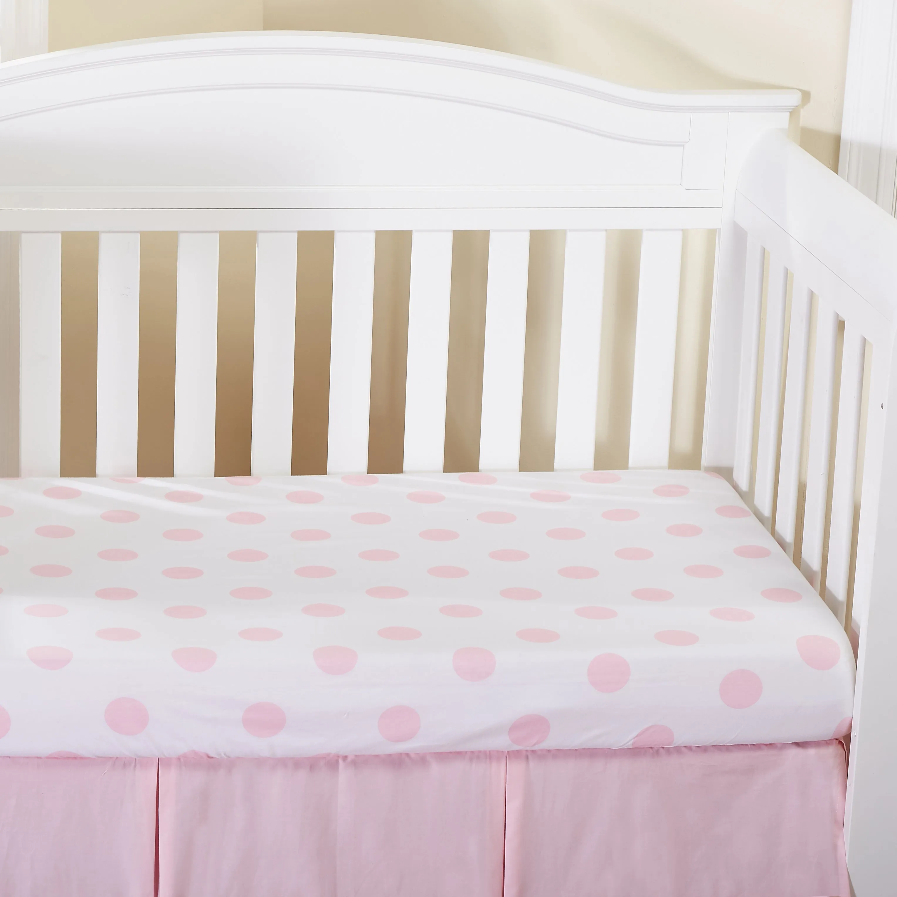 Pink/White Hearts and Dots 2 Pack Crib Sheet Set
