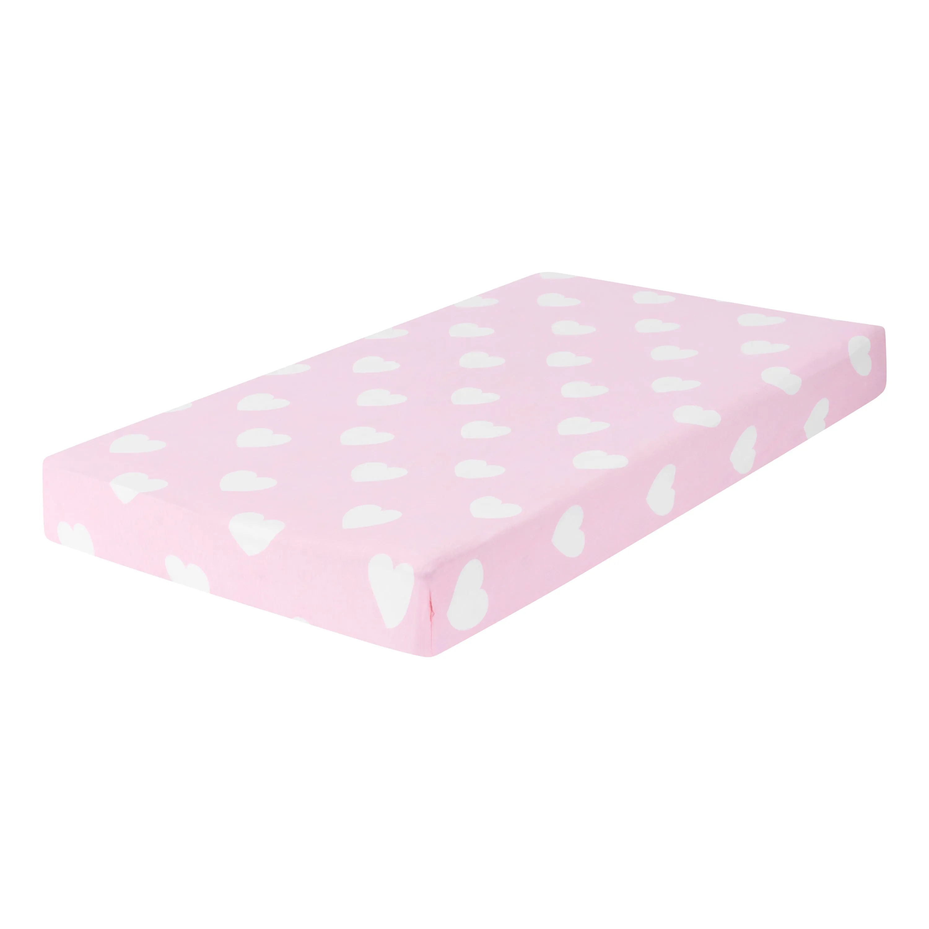 Pink/White Hearts and Dots 2 Pack Crib Sheet Set