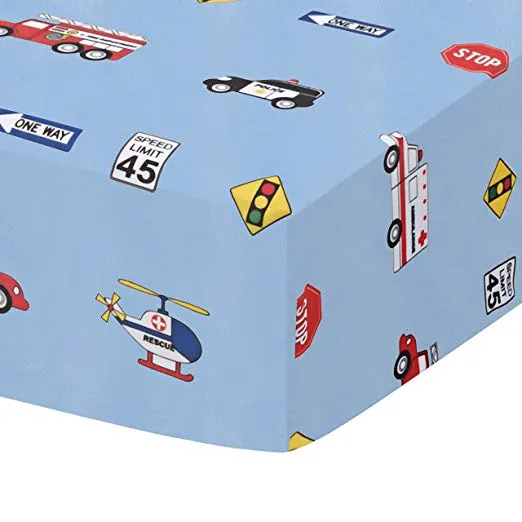 Police, Fire and Rescue Fitted Crib Sheet