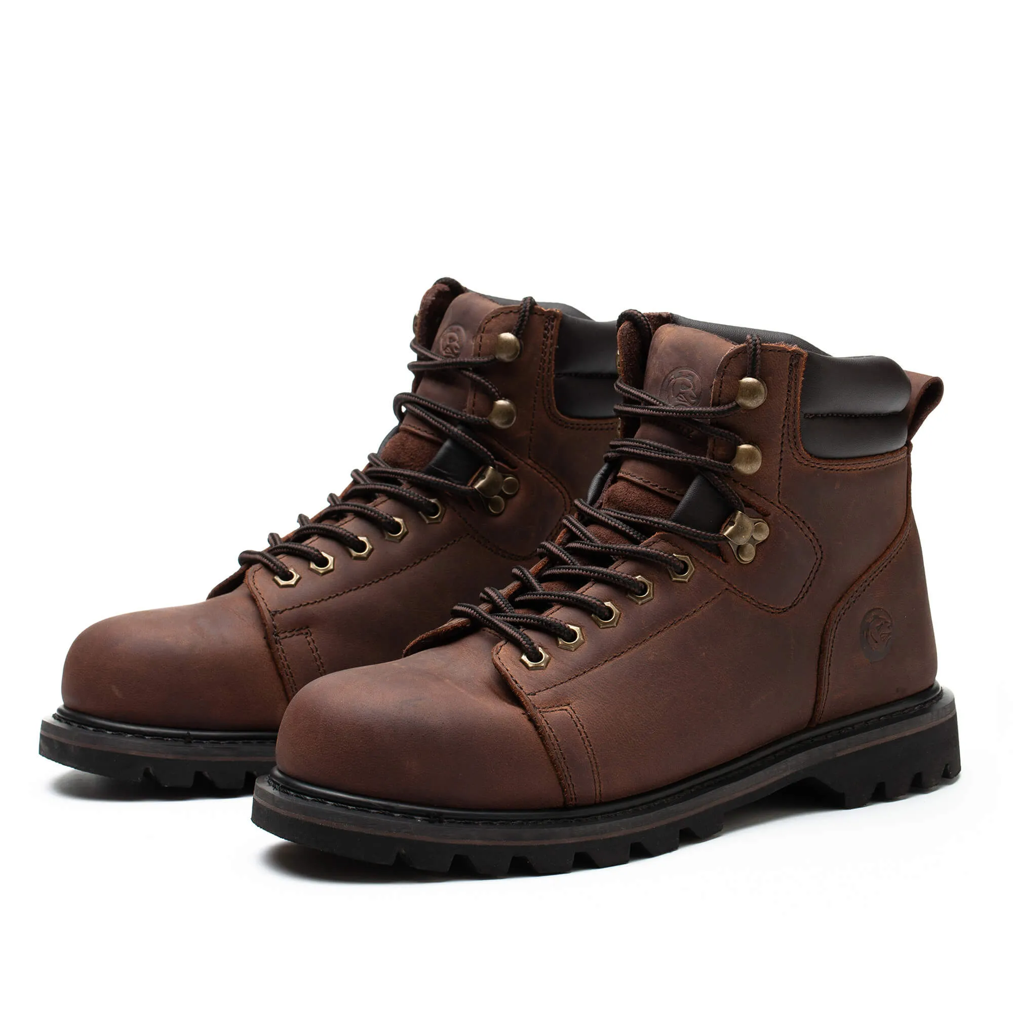 RAYDLINX Men's Nubuck leather upper 6'' Work Boots - Steel Toe