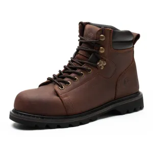 RAYDLINX Men's Nubuck leather upper 6'' Work Boots - Steel Toe