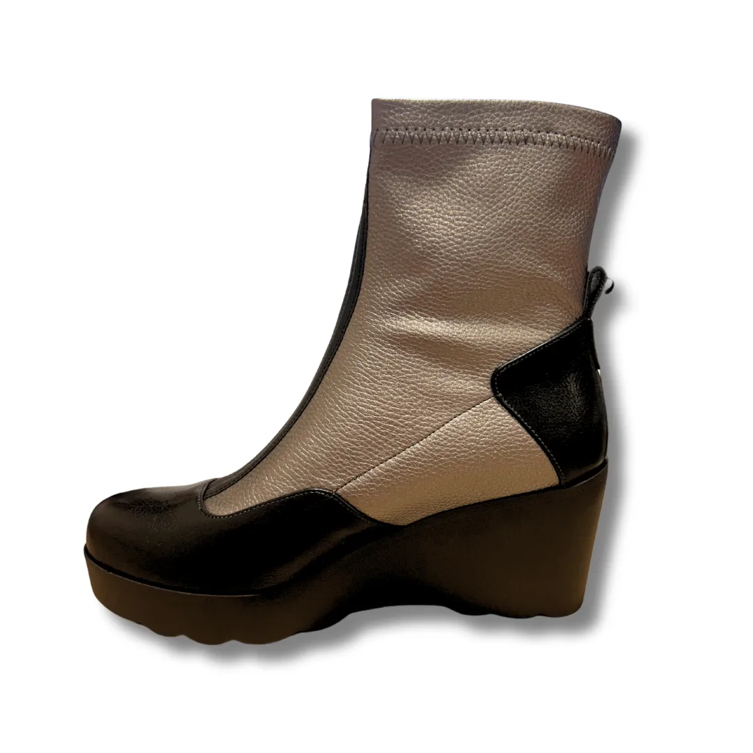 Redz Womens Wedge Boot F1736 Pewter