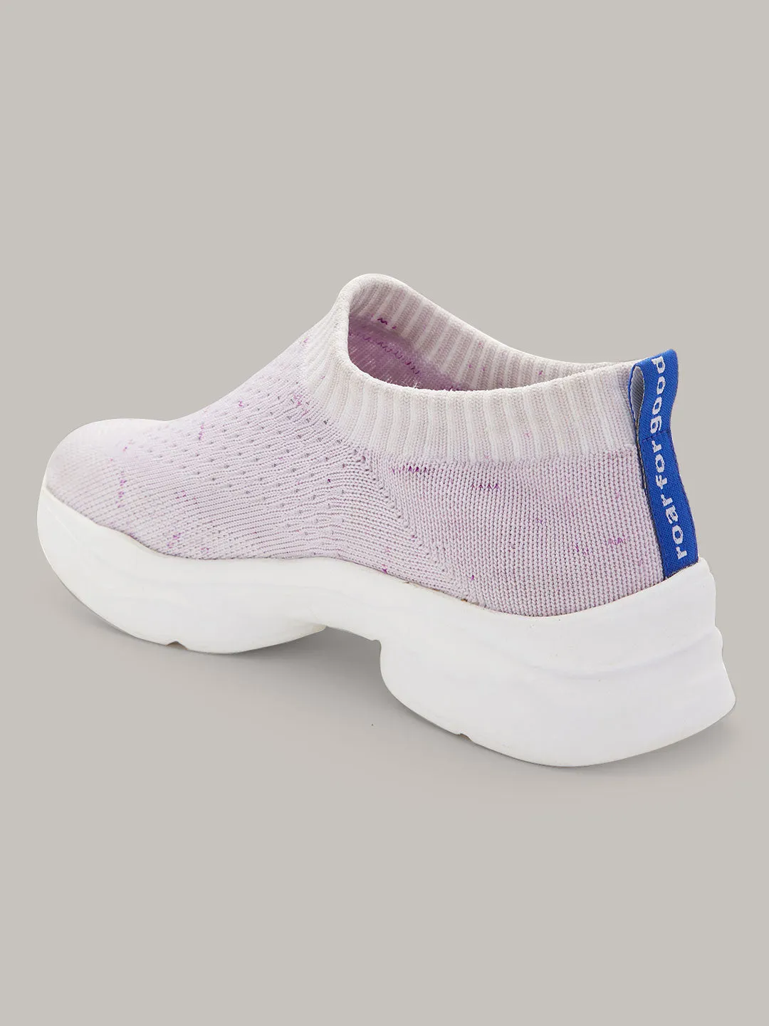 Roar For Good Peach Lilac Shoes for Women | Soft Cushion Insole, Slip-Resistance, Dynamic Feet Support & Arch Support | Made from recycled PET bottles | Fashionable & Stylish