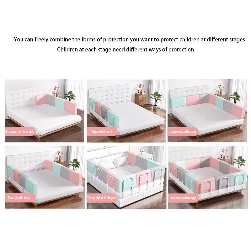 SG Local Delivery Vertically Liftable Baby Bed Guardrail Baby Anti-fall Bed Fence Guardrai