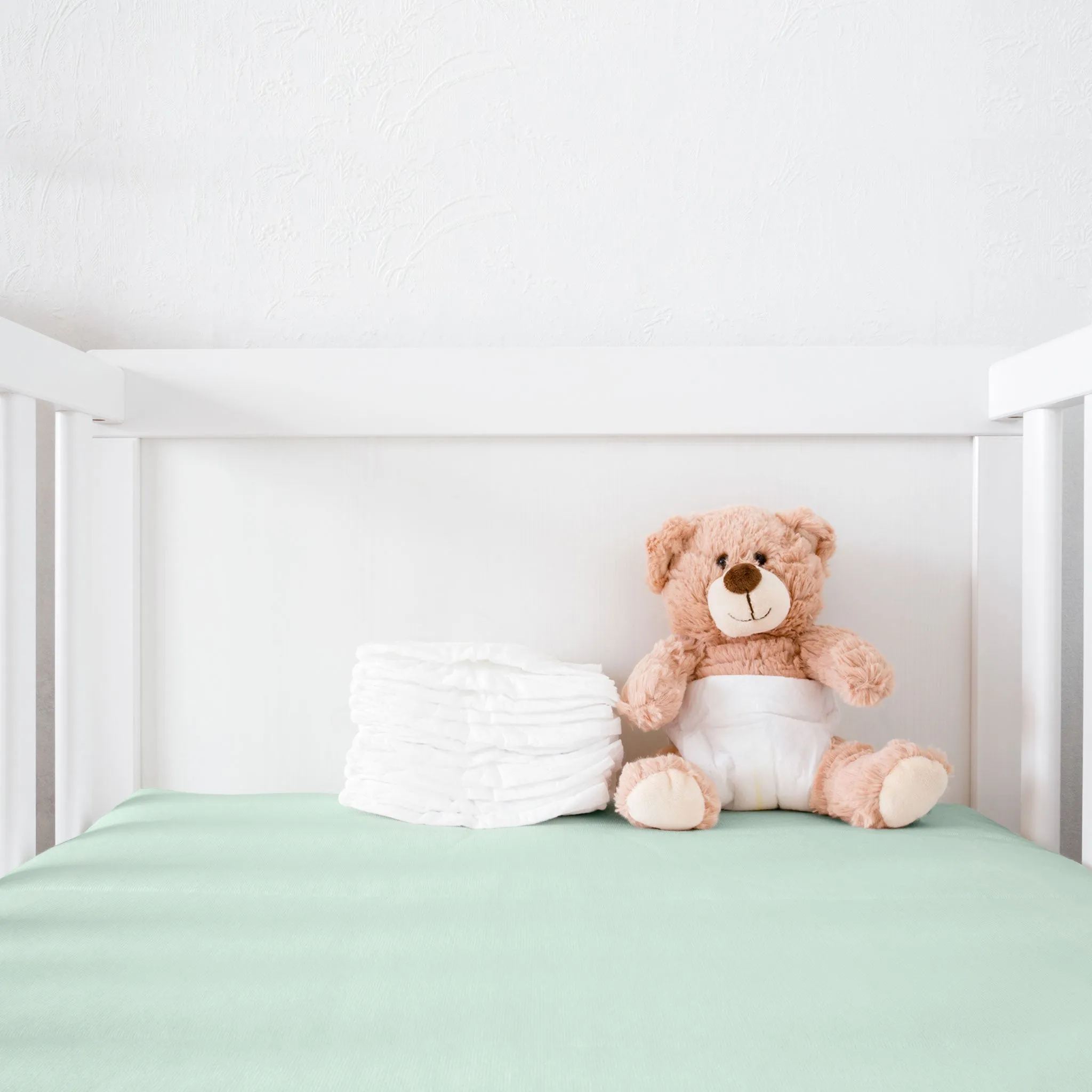 Silk Crib Fitted Sheet - Goodnight Green