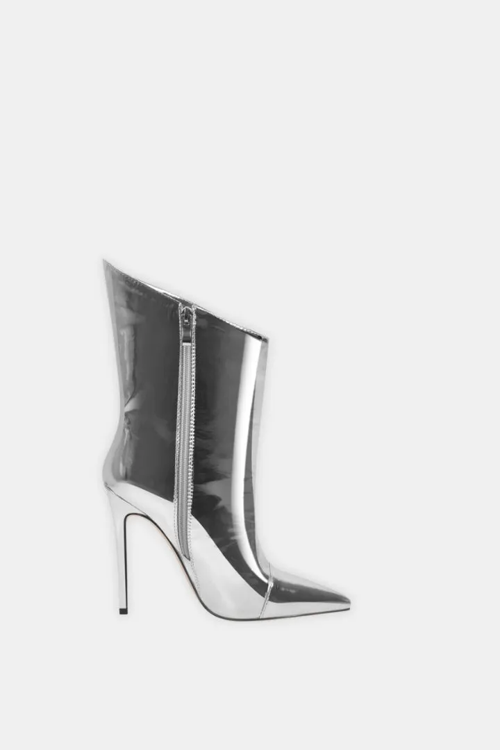 Silver Ankle Boots