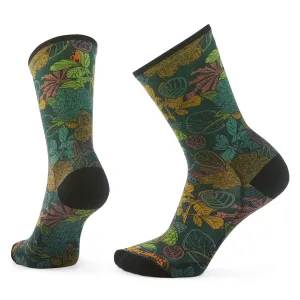 Smartwool Unisex Biking Aloha Forest Print Zero Cushion Crew Socks - Twilight Blue