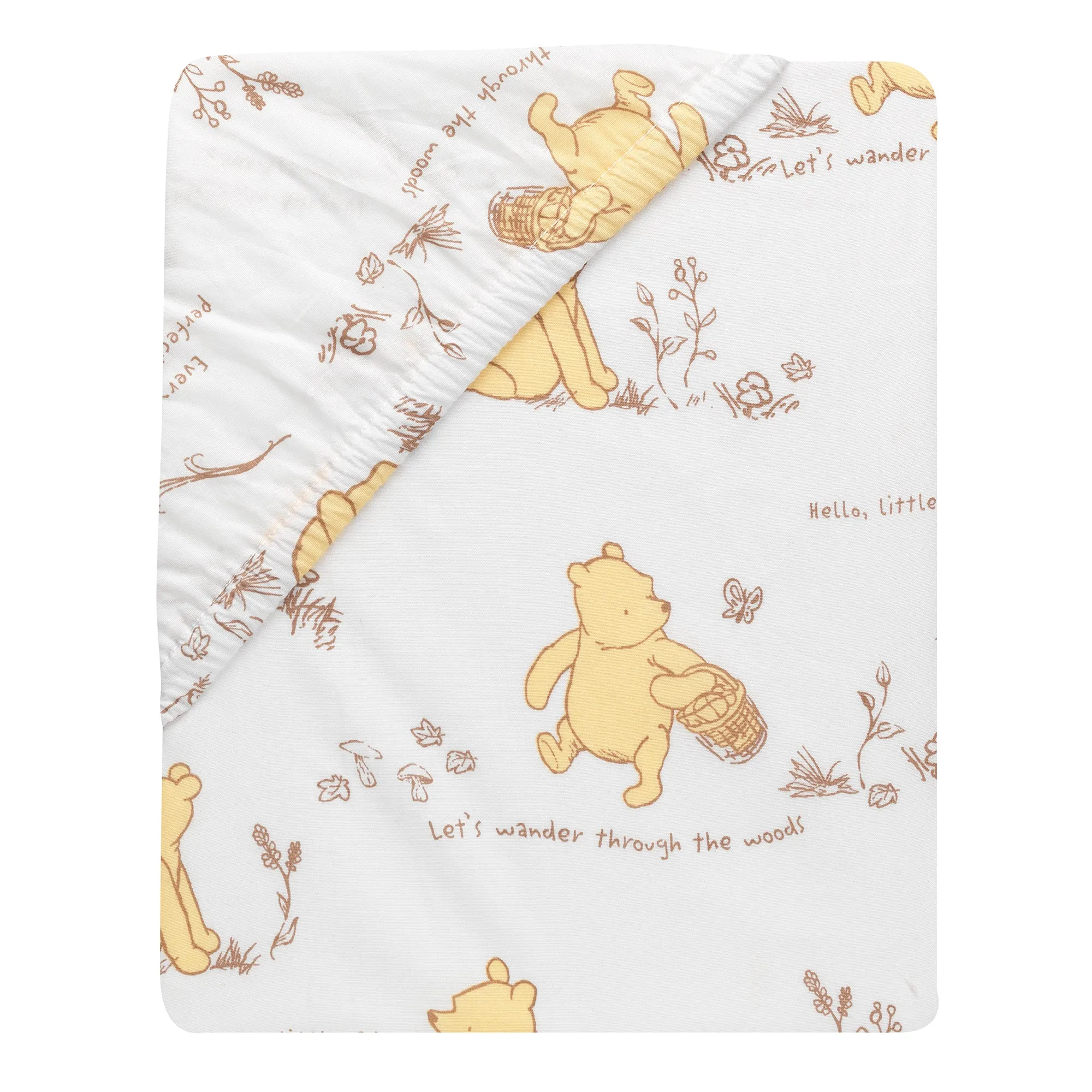 Storytime Pooh Cotton Fitted Crib Sheet