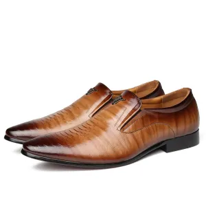 Subtle Snake Skin Patterned Loafers